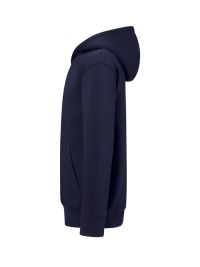 Dunkelblaues Kinder Kapuzen-Sweatshirt aus Bio-Baumwolle mit Tasche